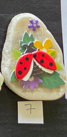 Handmade Ladybug Stone Tile Magnets – Choose Your Design – One-of-a-Kind Garden & Whimsical Refrigerator Magnets