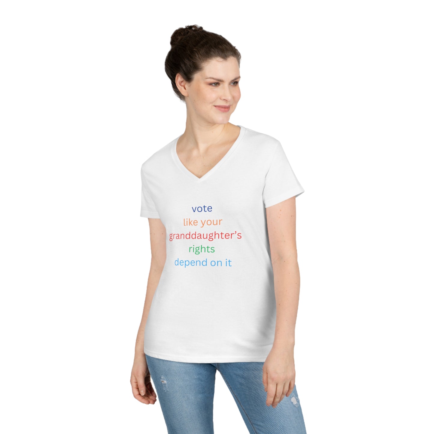 Vote like your granddaughter's rights depend on it Ladies' V-Neck T-Shirt