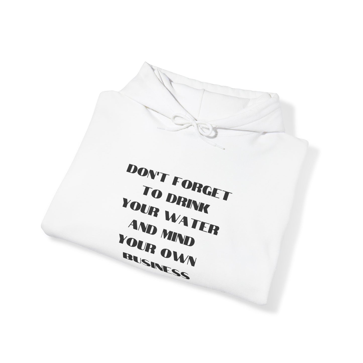 Don't forget to drink your water and mind your own business Unisex Heavy Blend™ Hooded Sweatshirt