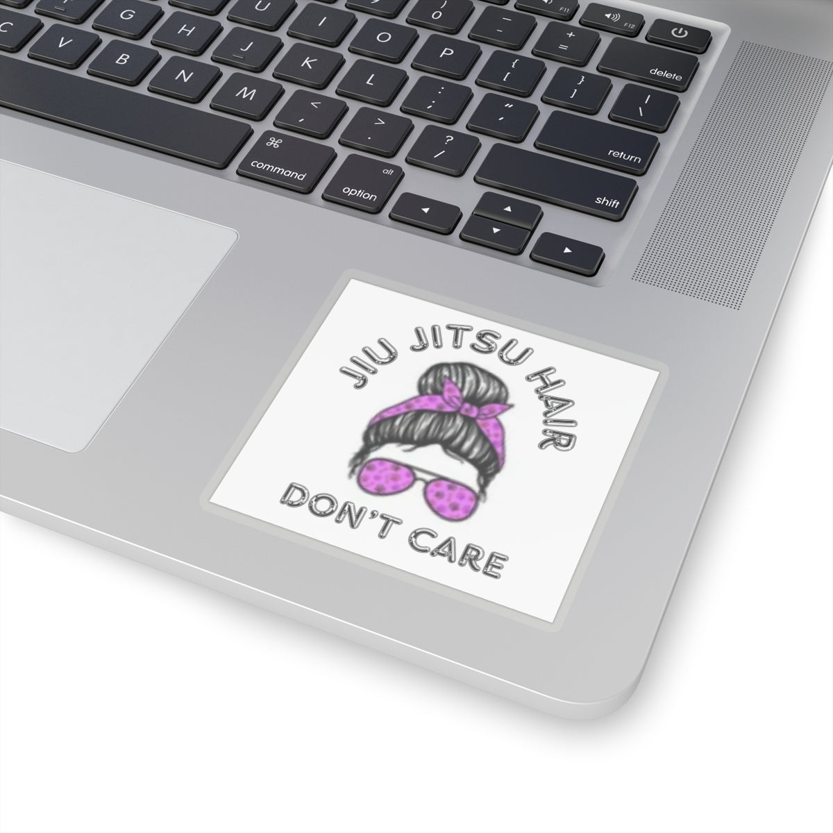 Jiu Jitsu hair don't care Kiss-Cut Stickers