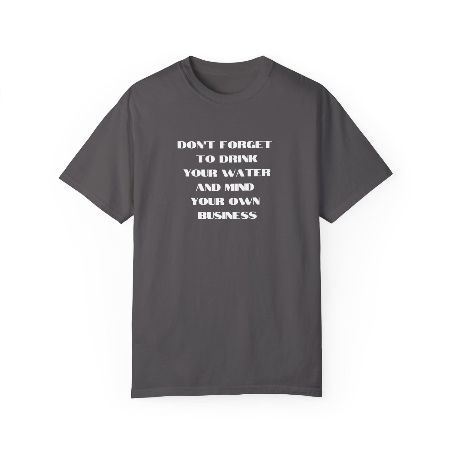 Don't forget to drink your water and mind your own business Unisex Garment-Dyed T-shirt