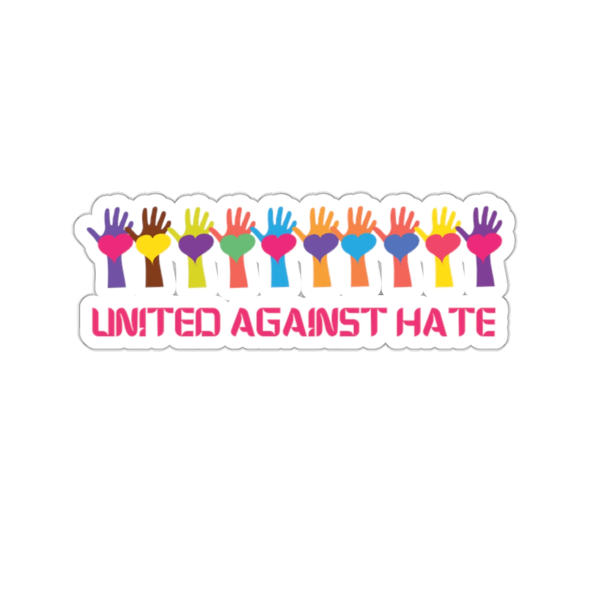 United Against Hate Kiss-Cut Stickers