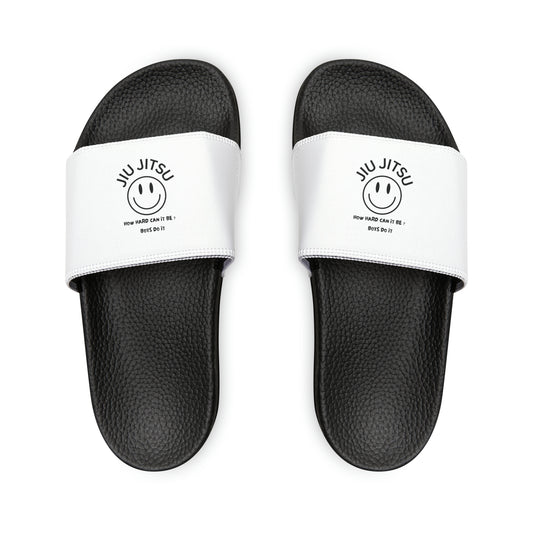 Jiu Jitsu How hard can it be? Boys do it Youth PU Slide Sandals