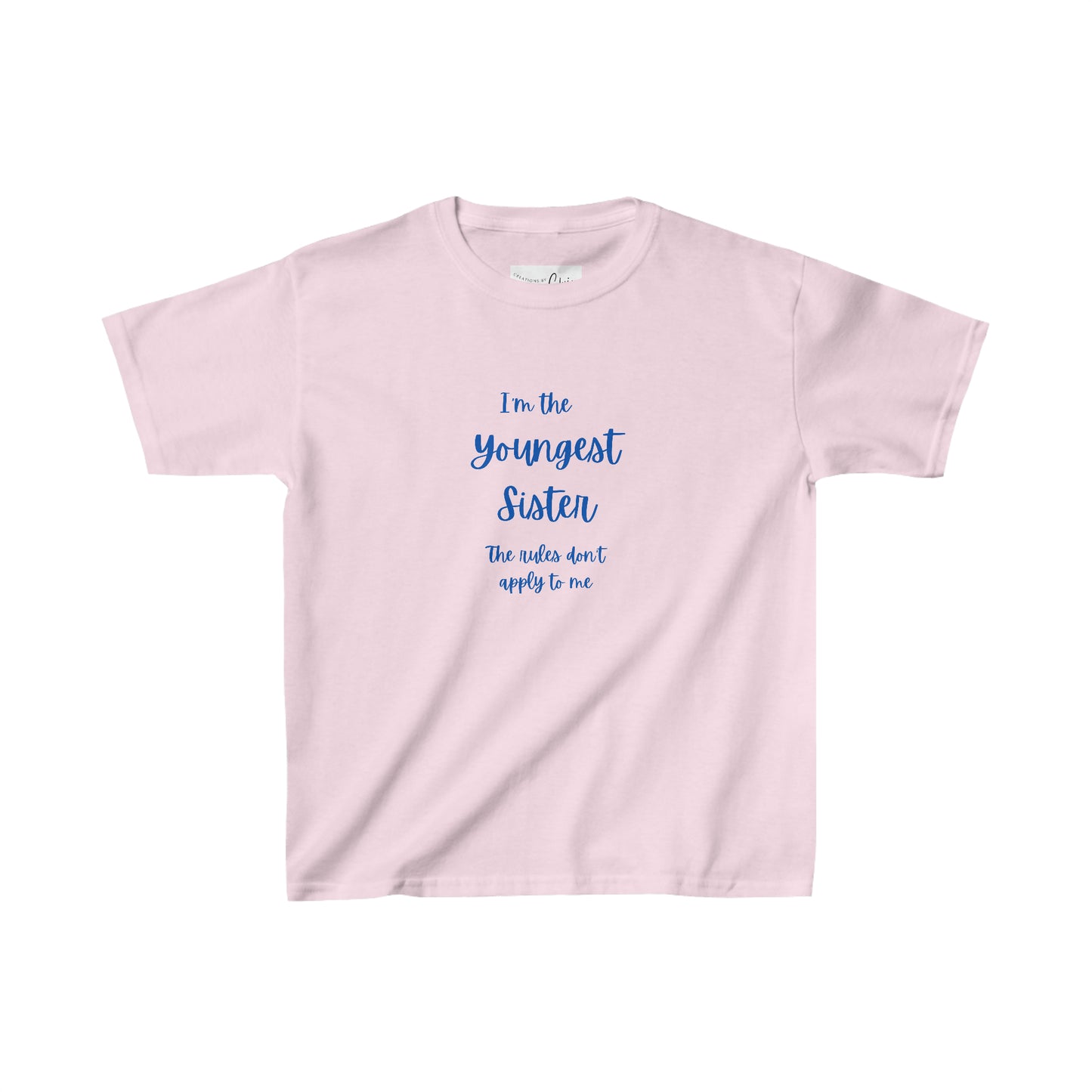 I'm the youngest sister The rules don't apply to me Kids Heavy Cotton™ Tee