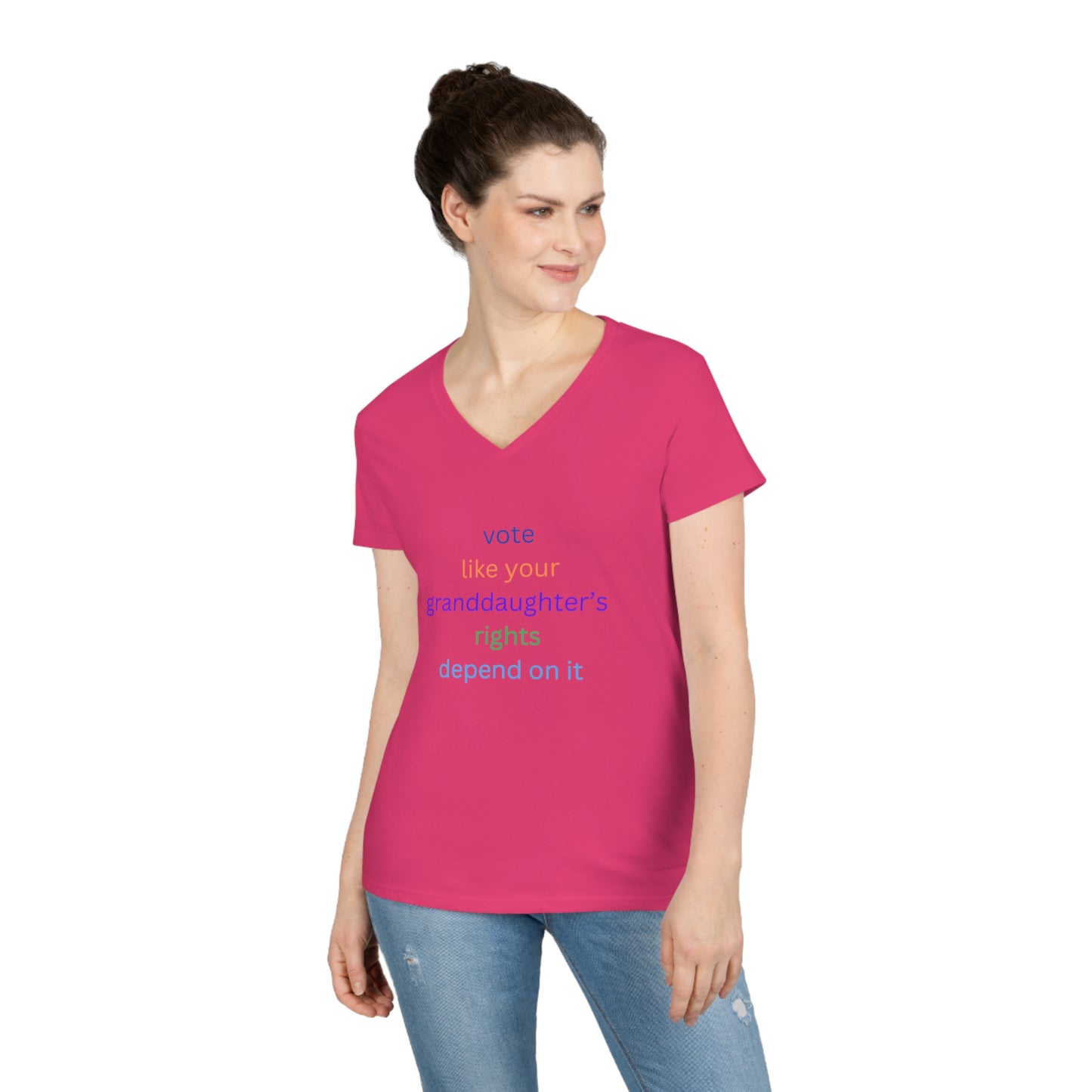 Vote like your granddaughter's rights depend on it Ladies' V-Neck T-Shirt