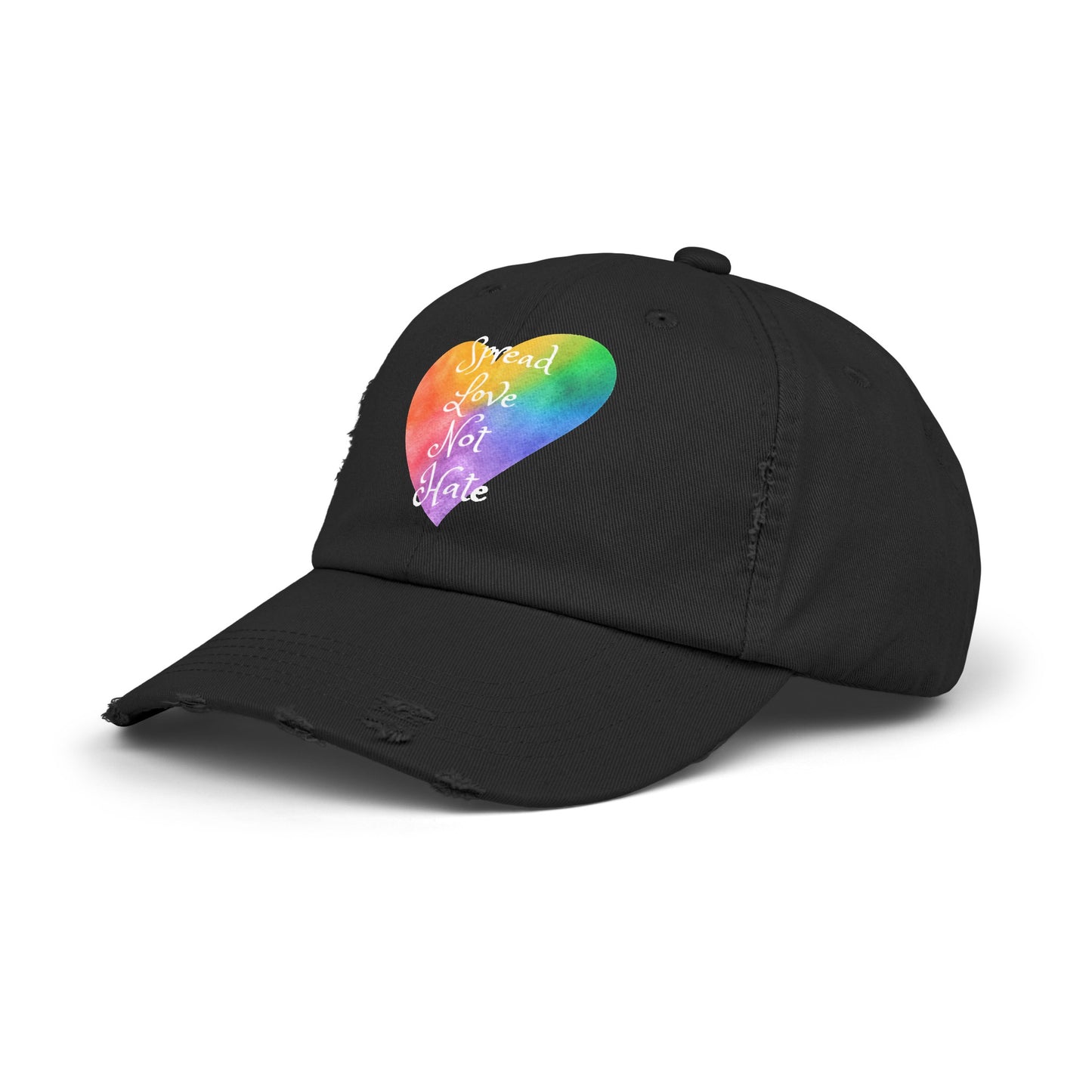 Spread love not hate Unisex Distressed Cap