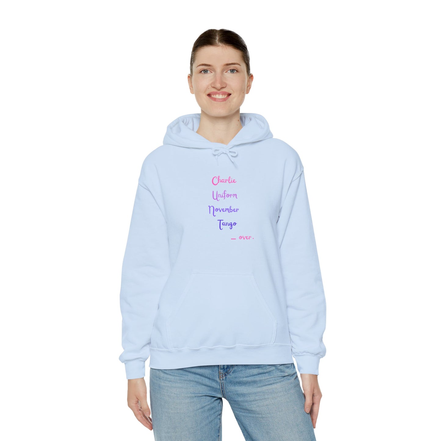 Charlie Uniform November Tango  over. Unisex Heavy Blend™ Hooded Sweatshirt