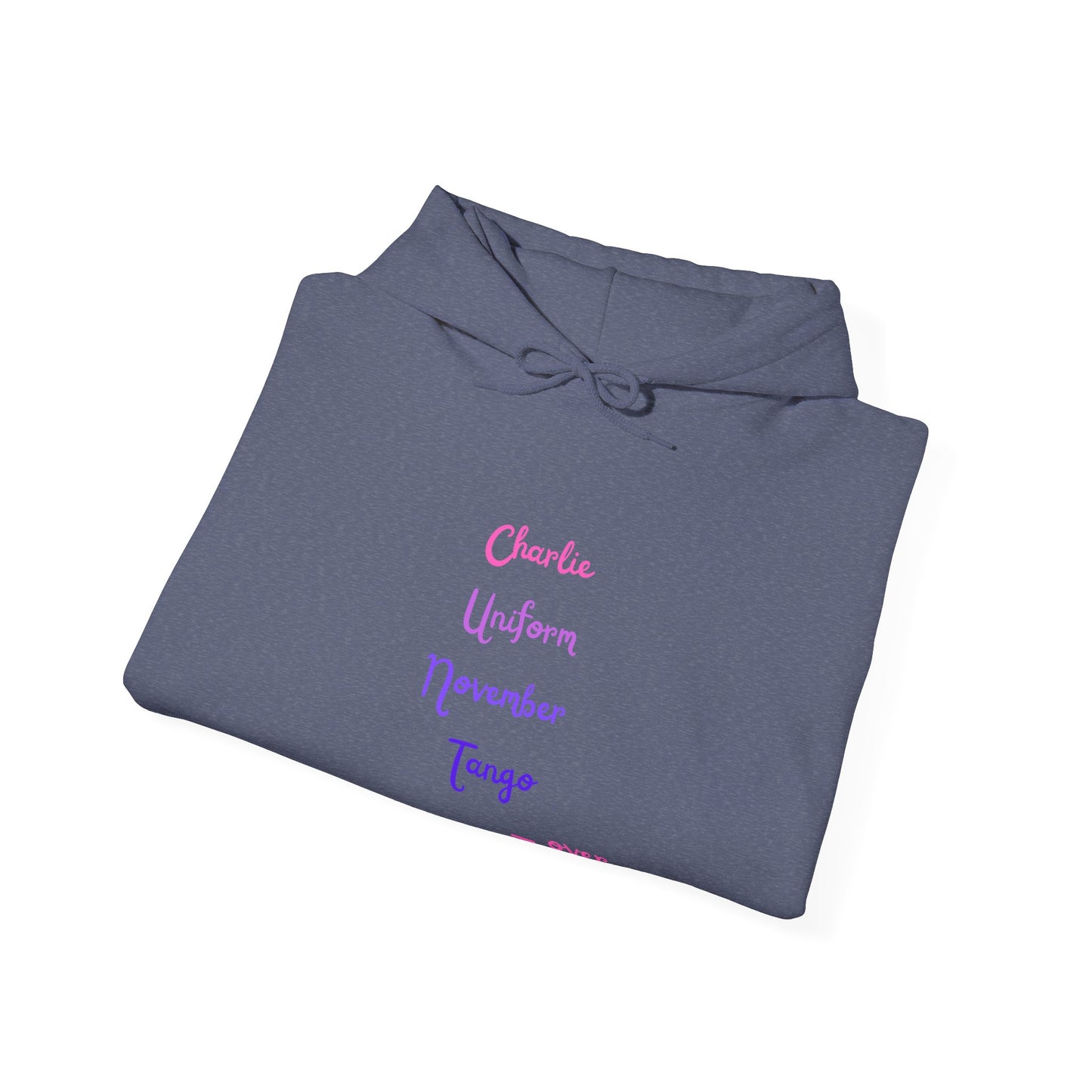 Charlie Uniform November Tango  over. Unisex Heavy Blend™ Hooded Sweatshirt