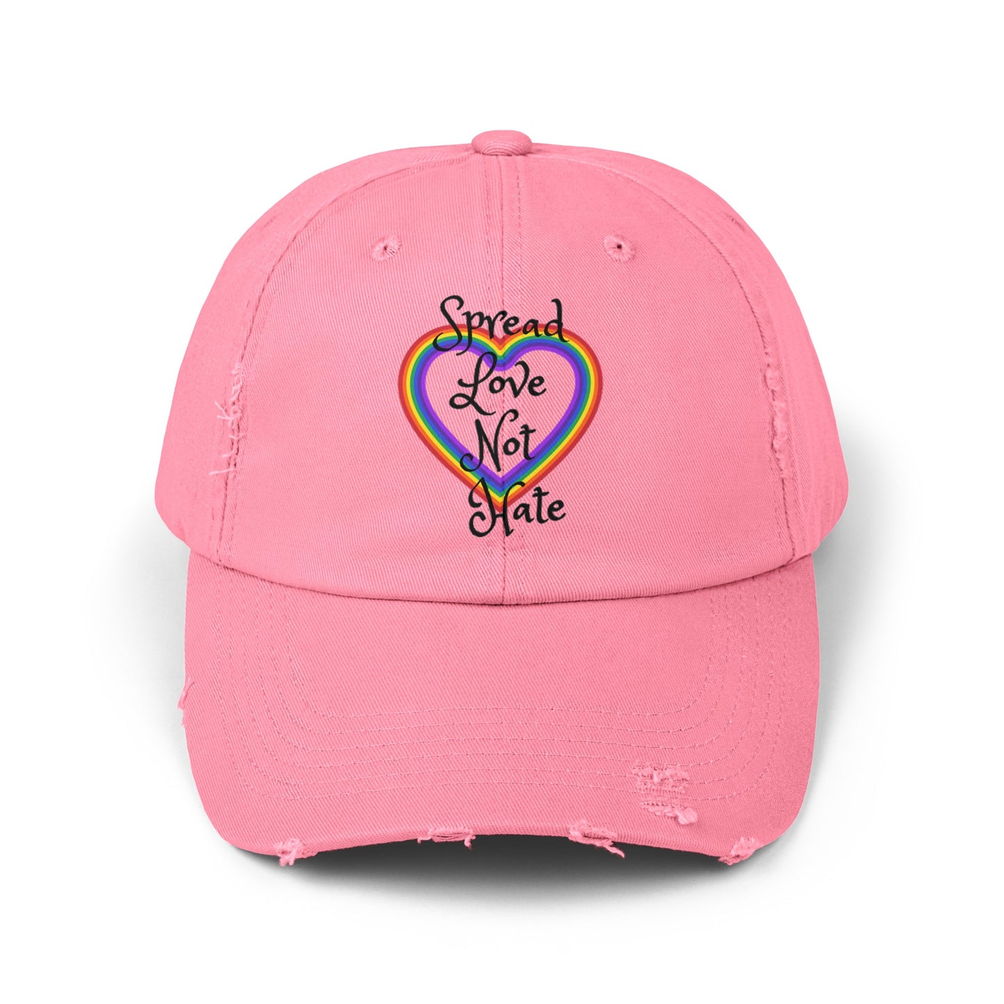 Spread love not hate Unisex Distressed Cap