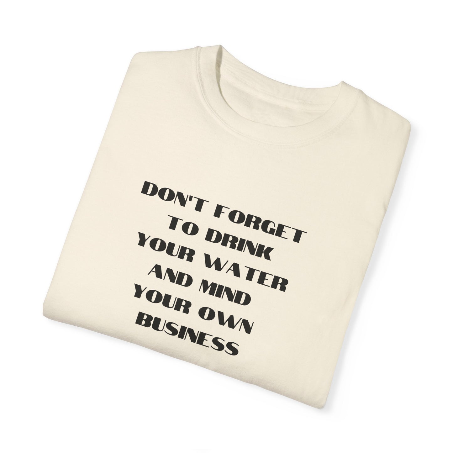 Don't forget to drink your water and mind your own business Unisex Garment-Dyed T-shirt