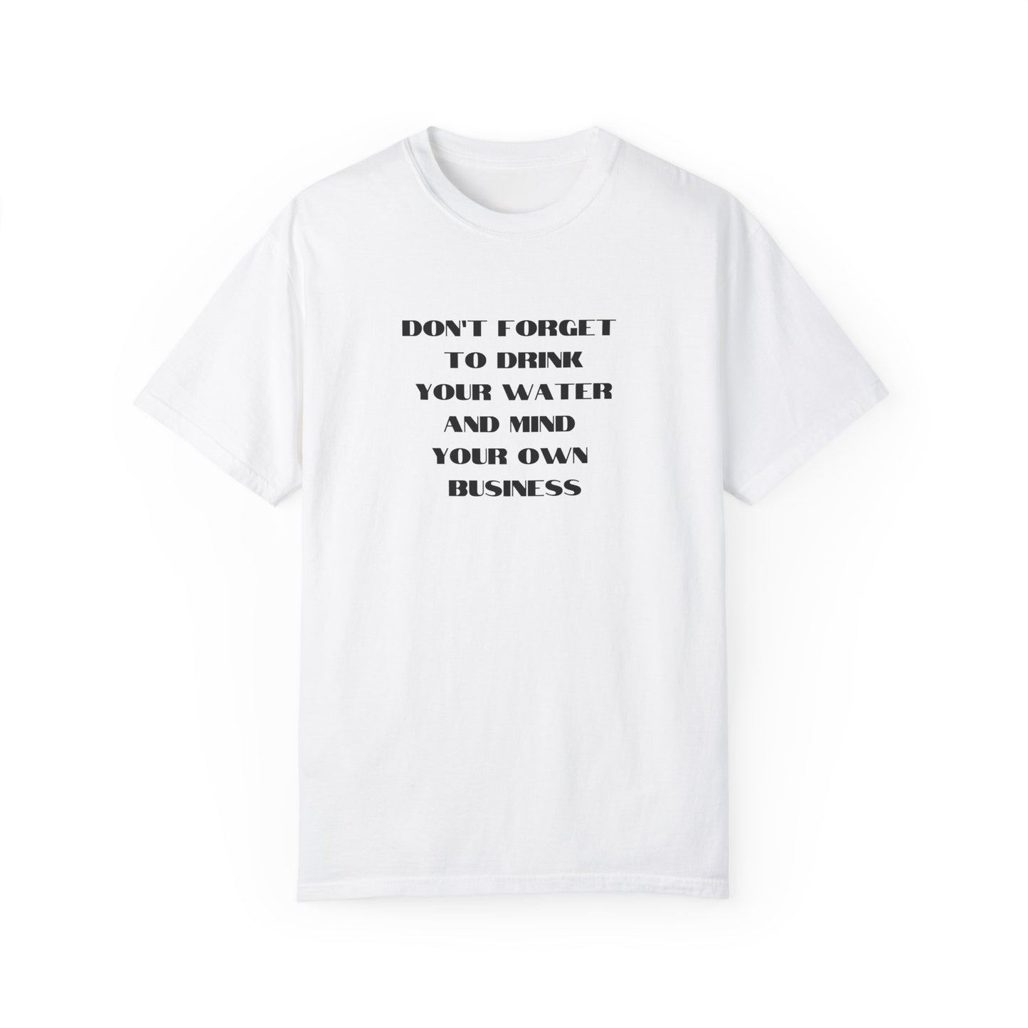 Don't forget to drink your water and mind your own business Unisex Garment-Dyed T-shirt