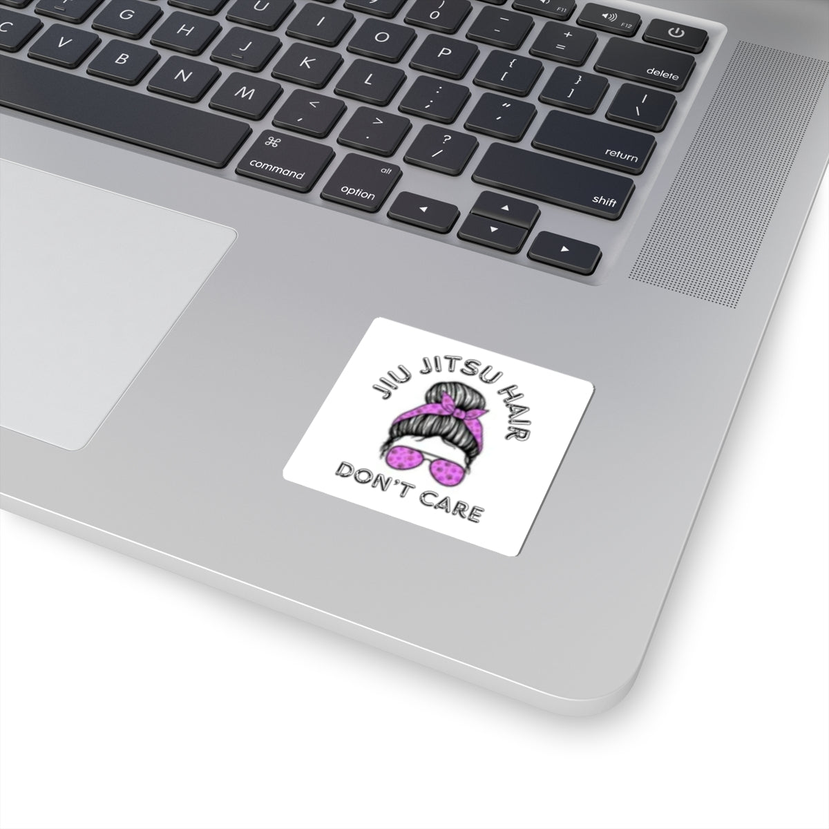 Jiu Jitsu hair don't care Kiss-Cut Stickers