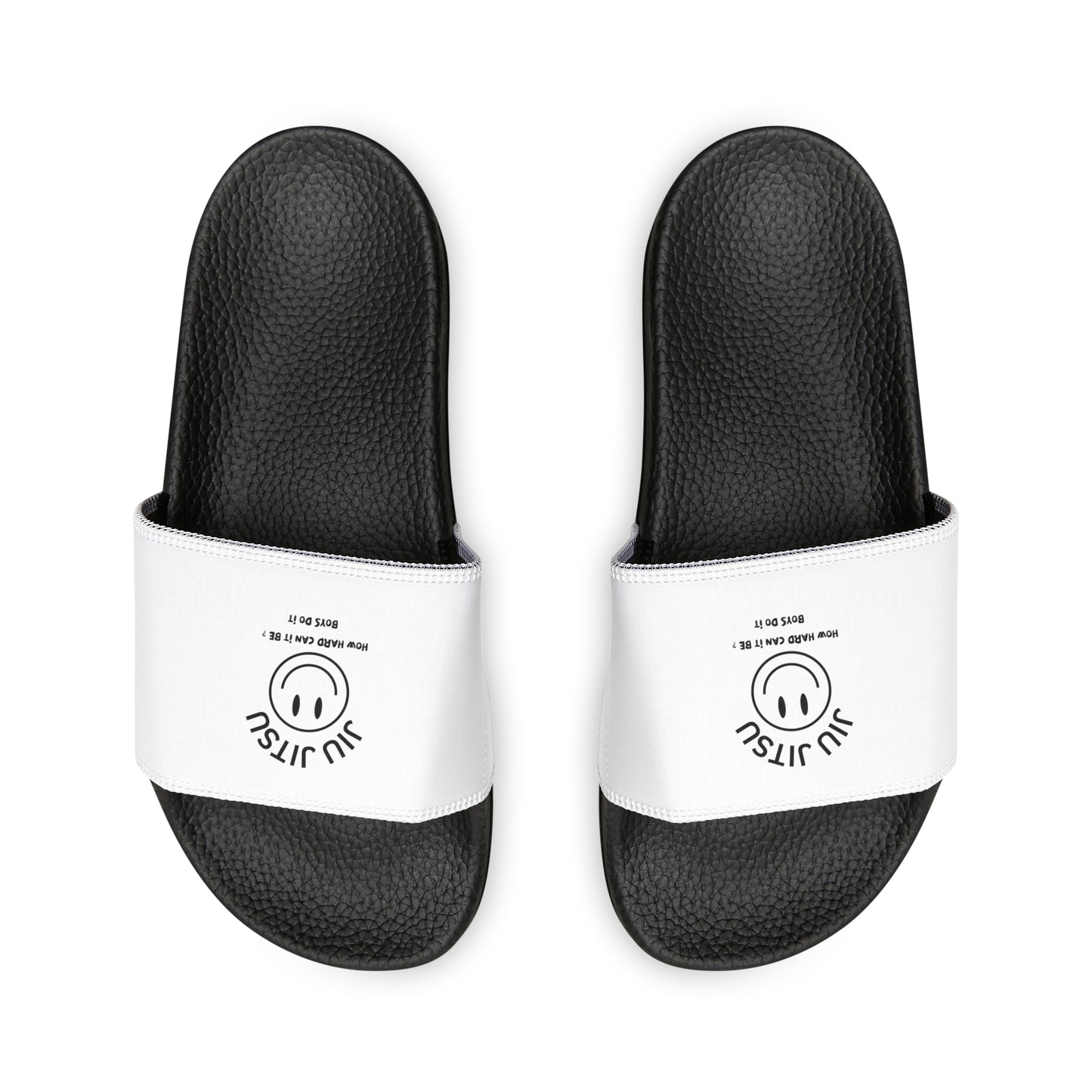 Jiu Jitsu How hard can it be? Boys do it Youth PU Slide Sandals