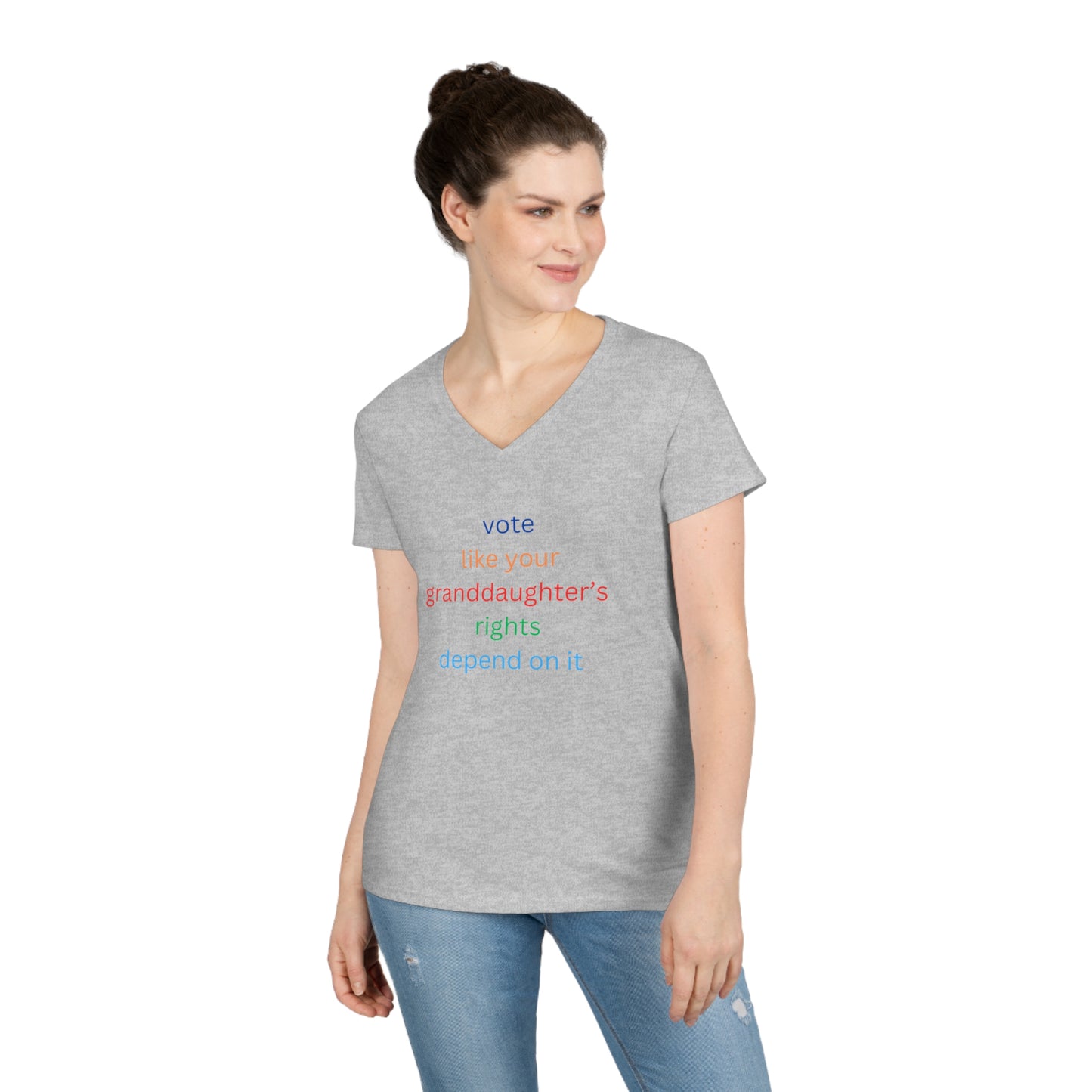 Vote like your granddaughter's rights depend on it Ladies' V-Neck T-Shirt