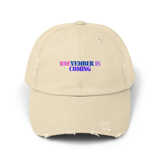 ROEVEMBER is coming Unisex Distressed Cap