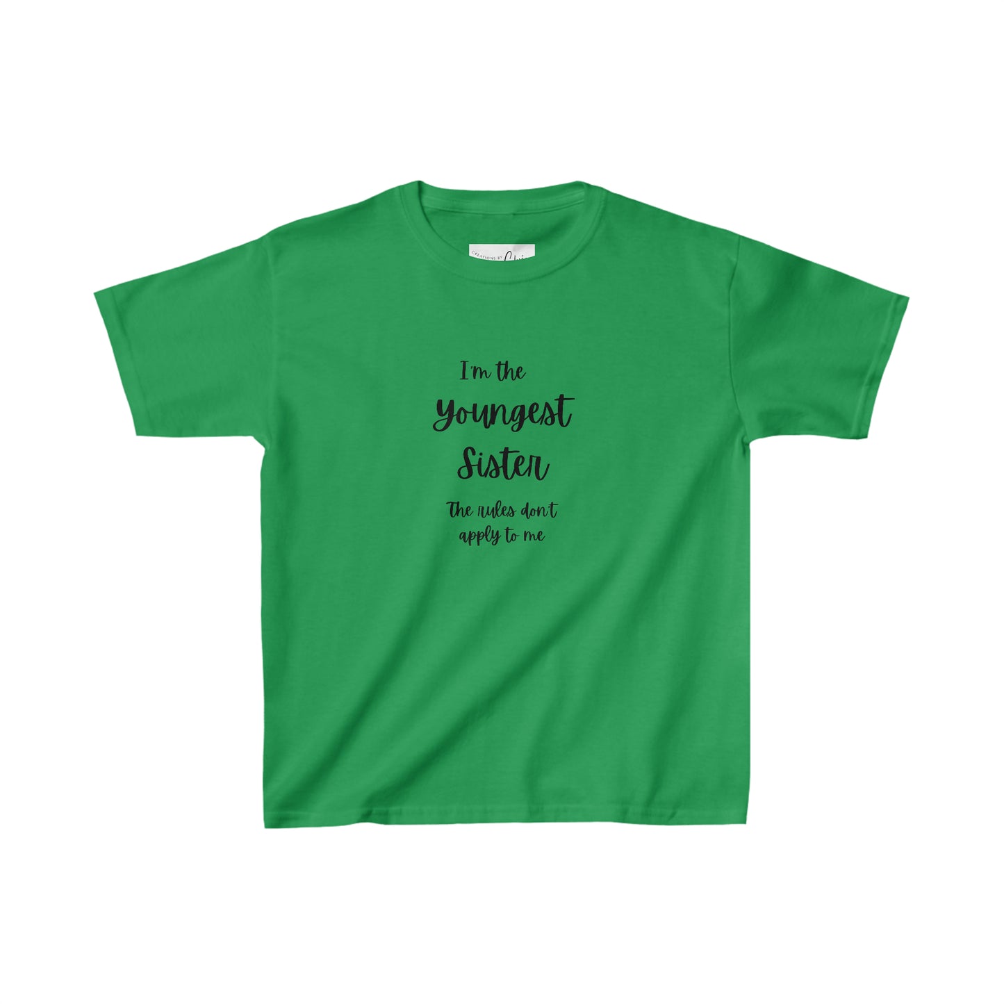 I'm the youngest sister The rules don't apply to me Kids Heavy Cotton™ Tee