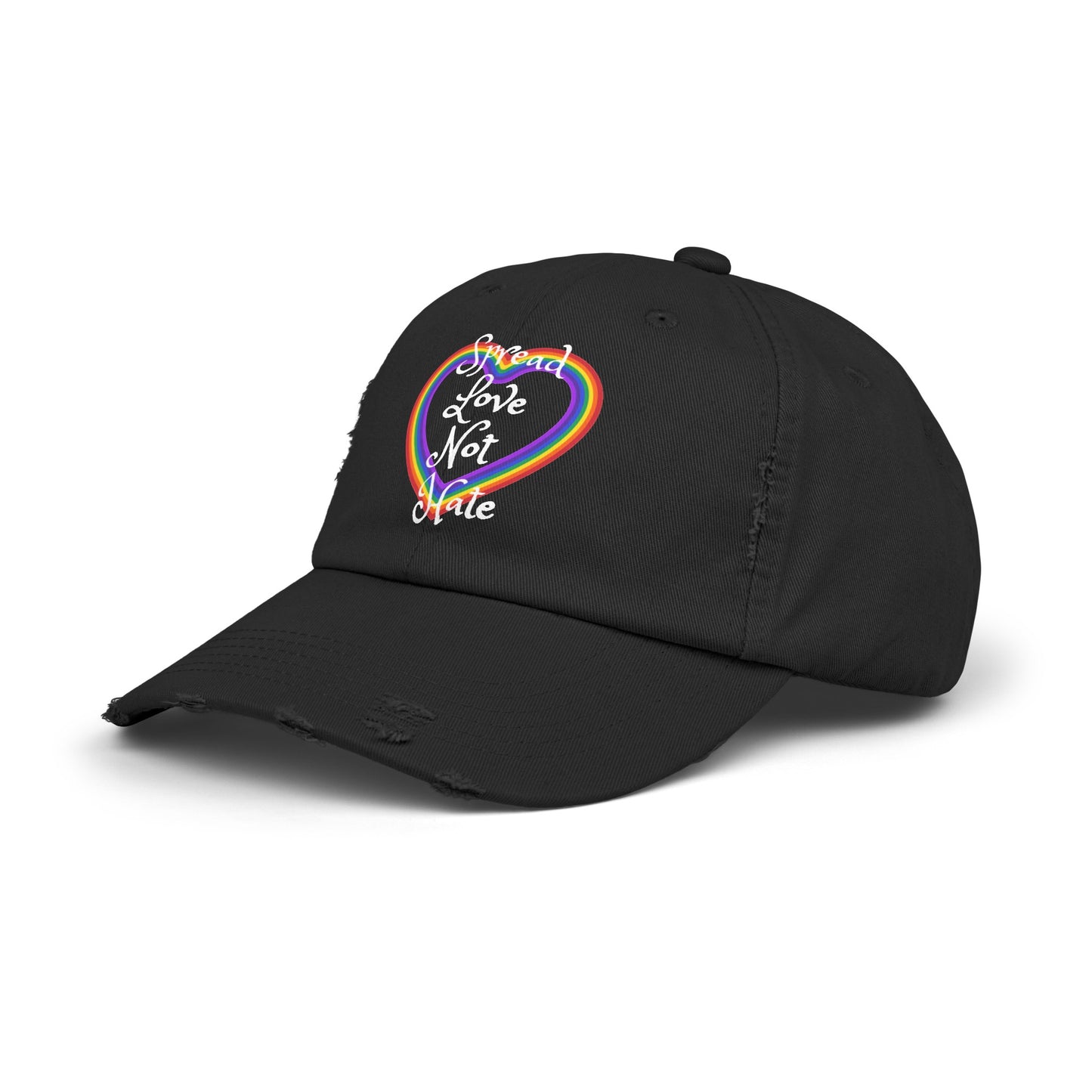 Spread love not hate Unisex Distressed Cap