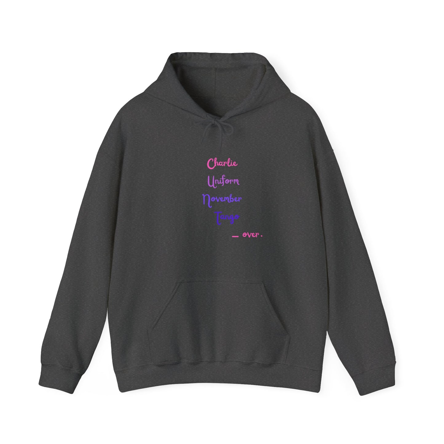 Charlie Uniform November Tango  over. Unisex Heavy Blend™ Hooded Sweatshirt