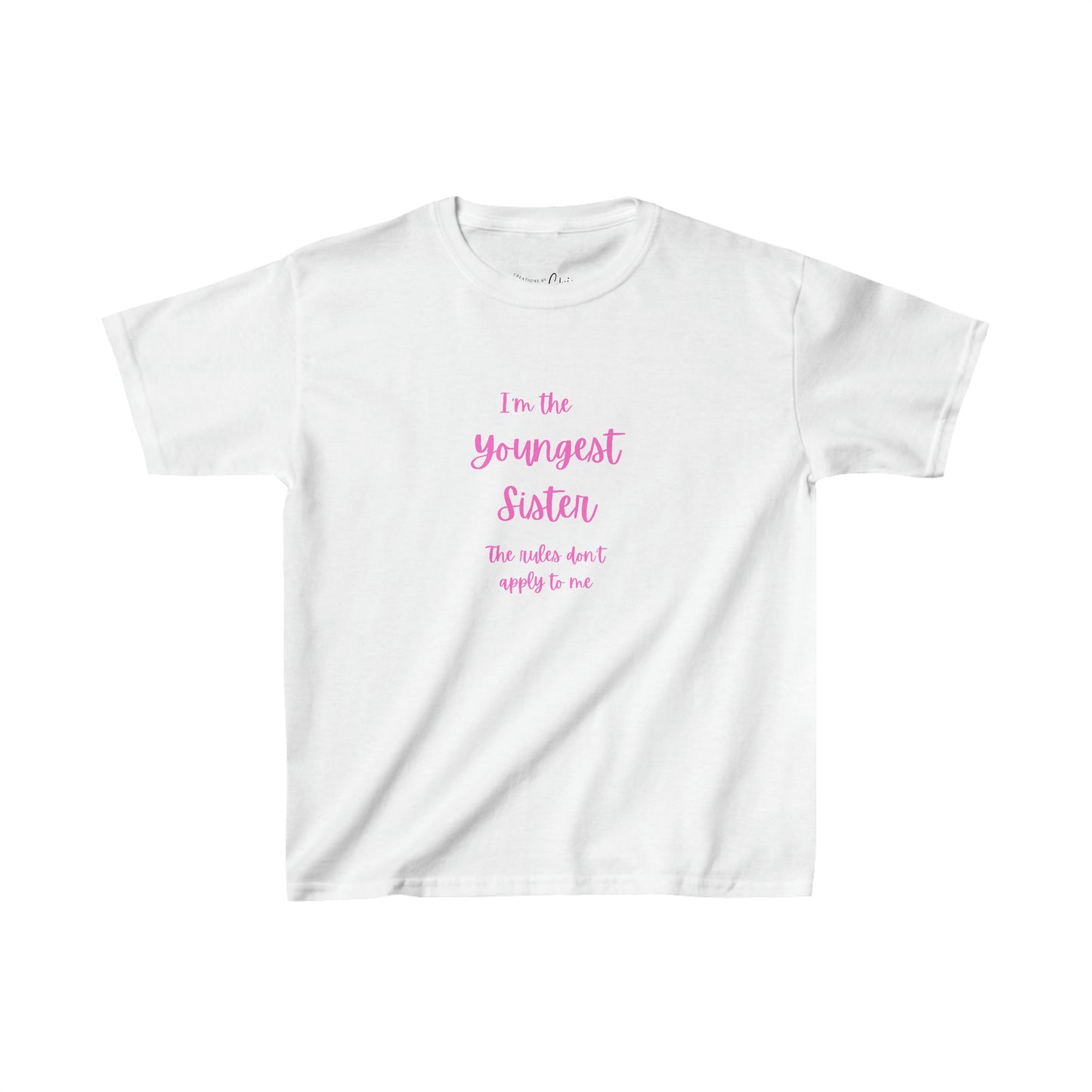 I'm the youngest sister The rules don't apply to me Kids Heavy Cotton™ Tee