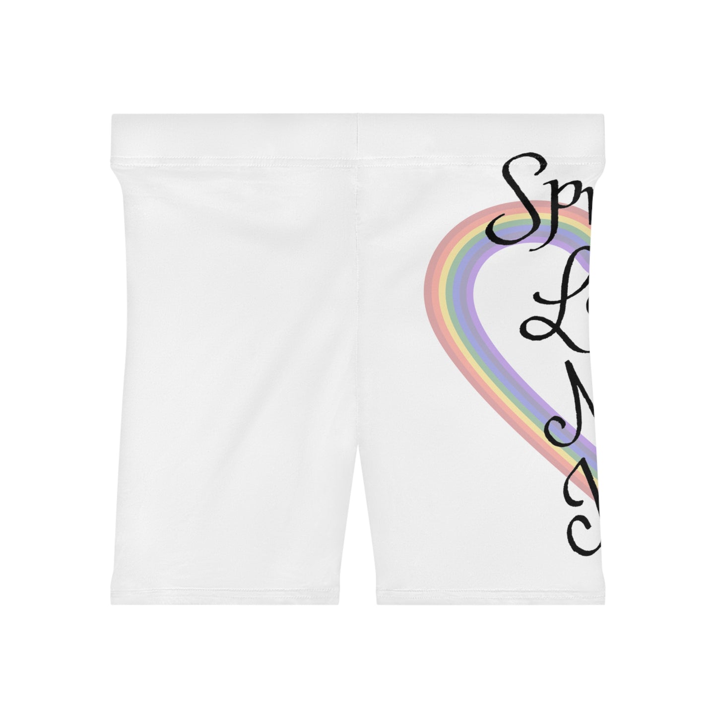 Spread love not hate Women's Biker Shorts (AOP)