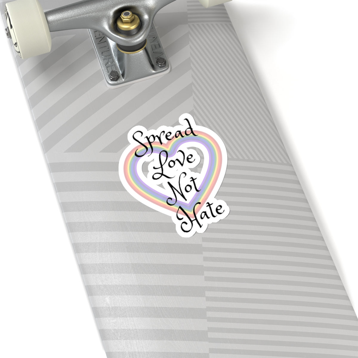 Spread love not hate Kiss-Cut Stickers