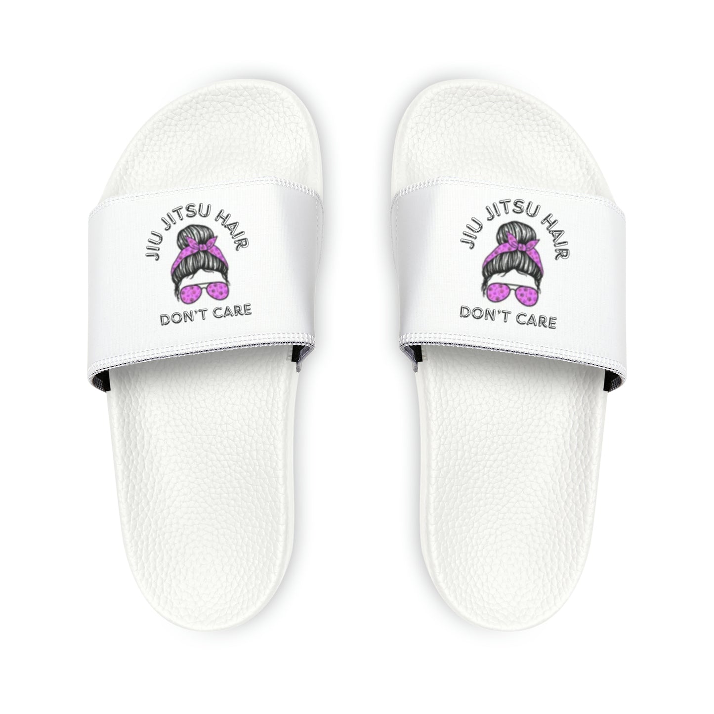 Jiu Jitsu hair don't care Women's PU Slide Sandals