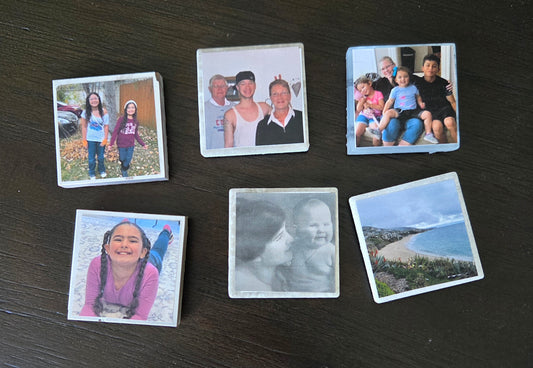 Handcrafted Magnets Personalized with your images | Ceramic Tile Magnets | Small Gift Idea | Kitchen Decor