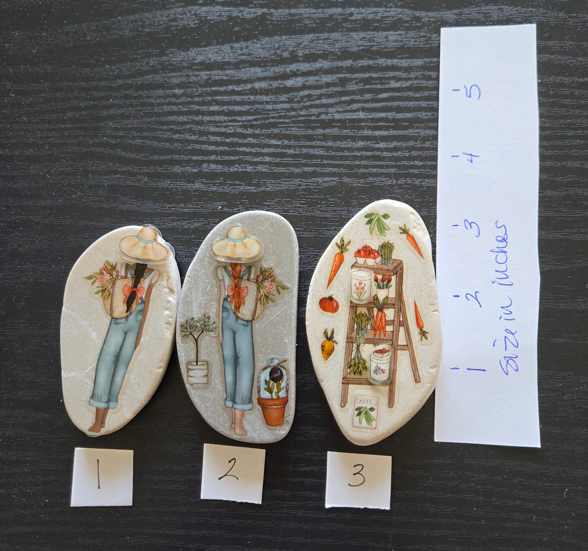 Handmade Stone Tile Magnets – Choose Your Design – One-of-a-Kind Cotta ...