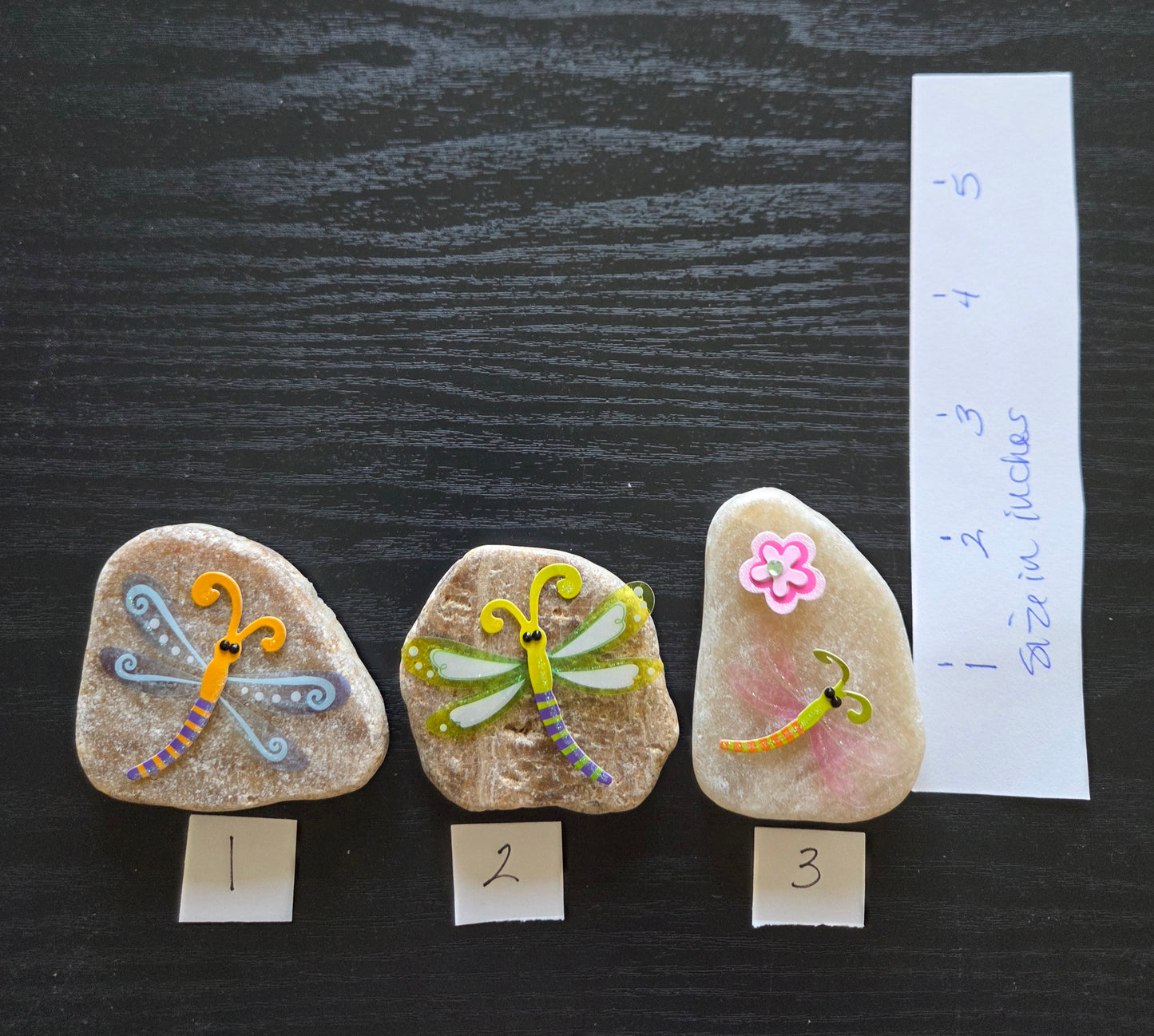 Handmade Dragonfly Stone Tile Magnets – Choose Your Design – One-of-a-Kind Nature & Whimsical Refrigerator Magnets