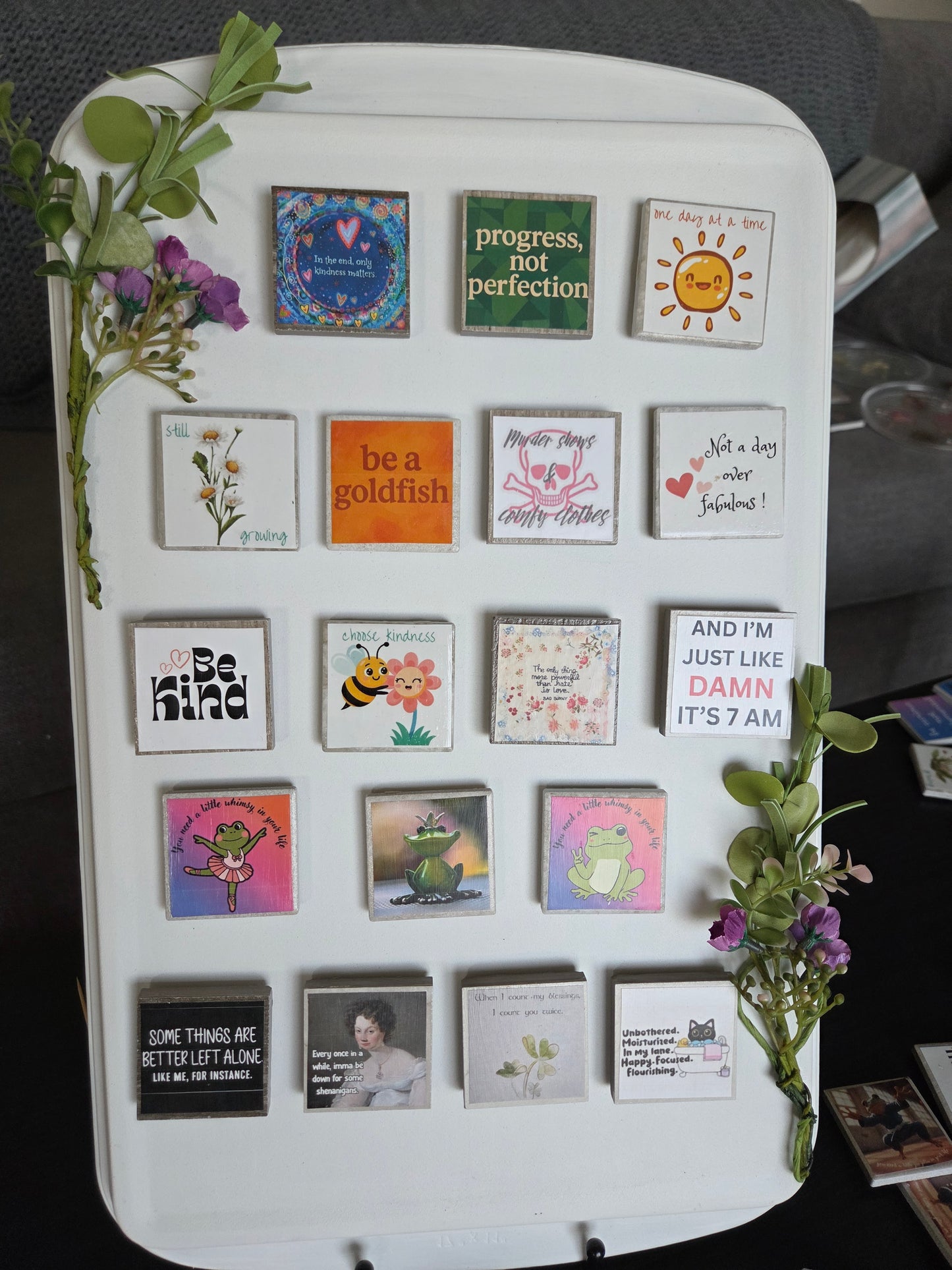 Inspirational & Funny Handmade Magnets | Positive Quote Fridge Magnets | Cute Frog, Bee & Sarcastic Decor Gifts | Motivational Magnet Collection