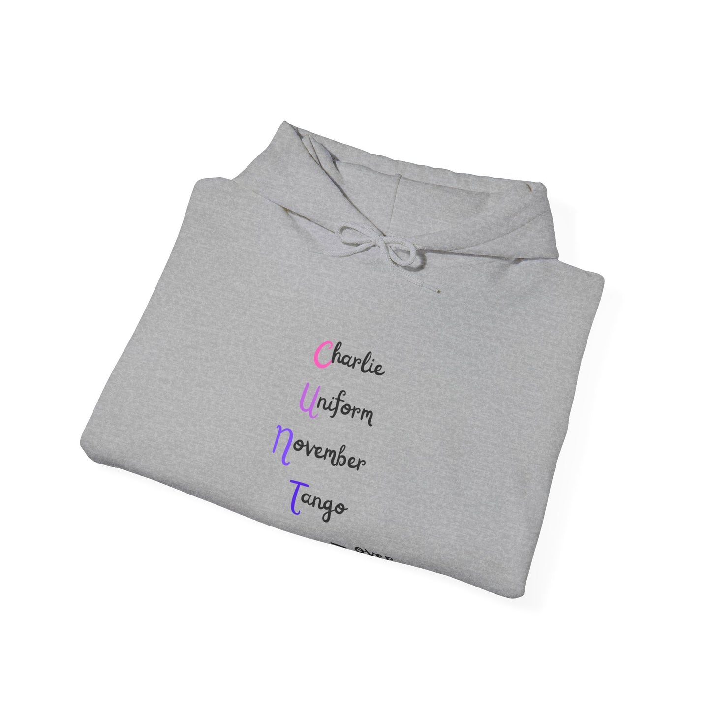 Charlie Uniform November Tango  over. Unisex Heavy Blend™ Hooded Sweatshirt