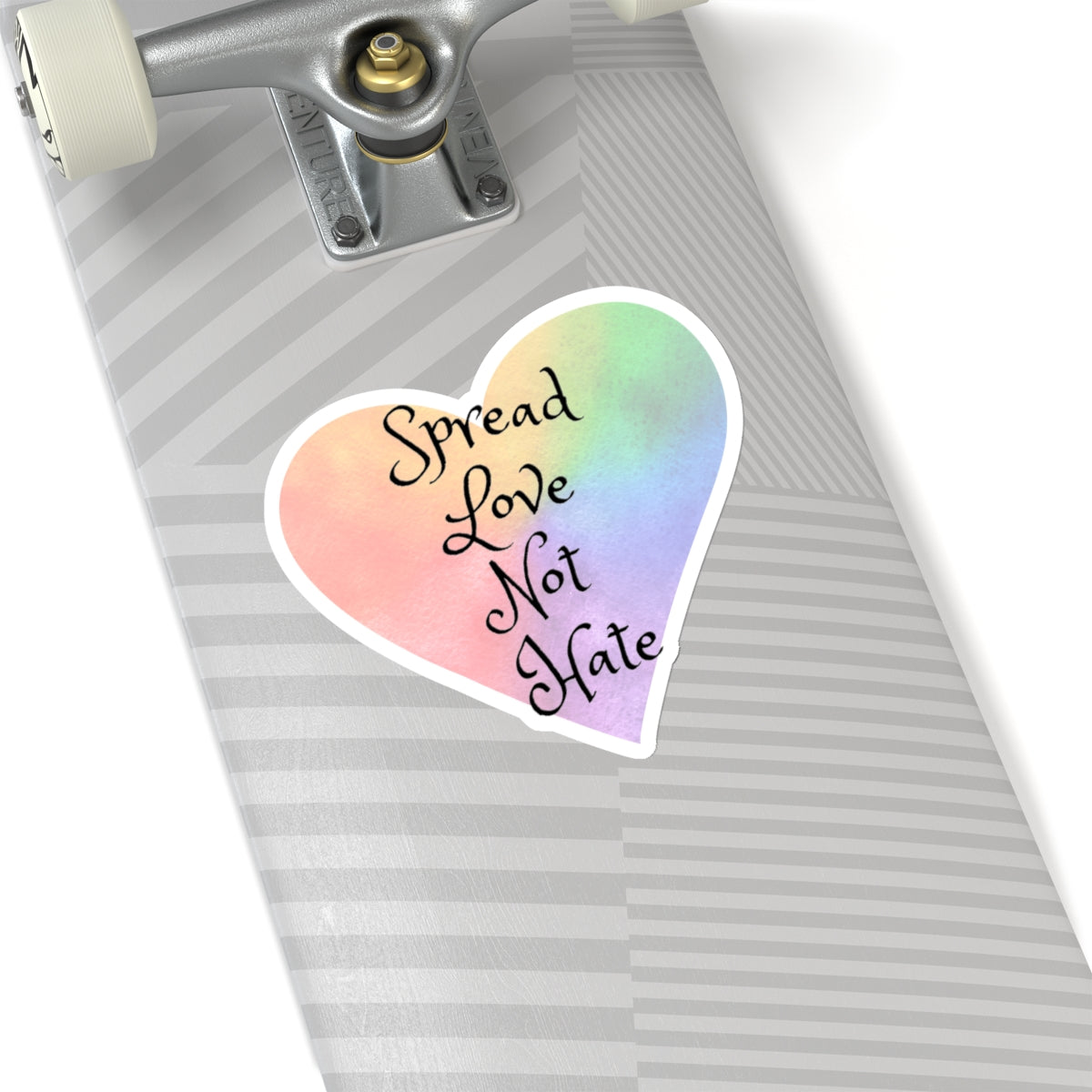 Spread love not hate Kiss-Cut Stickers