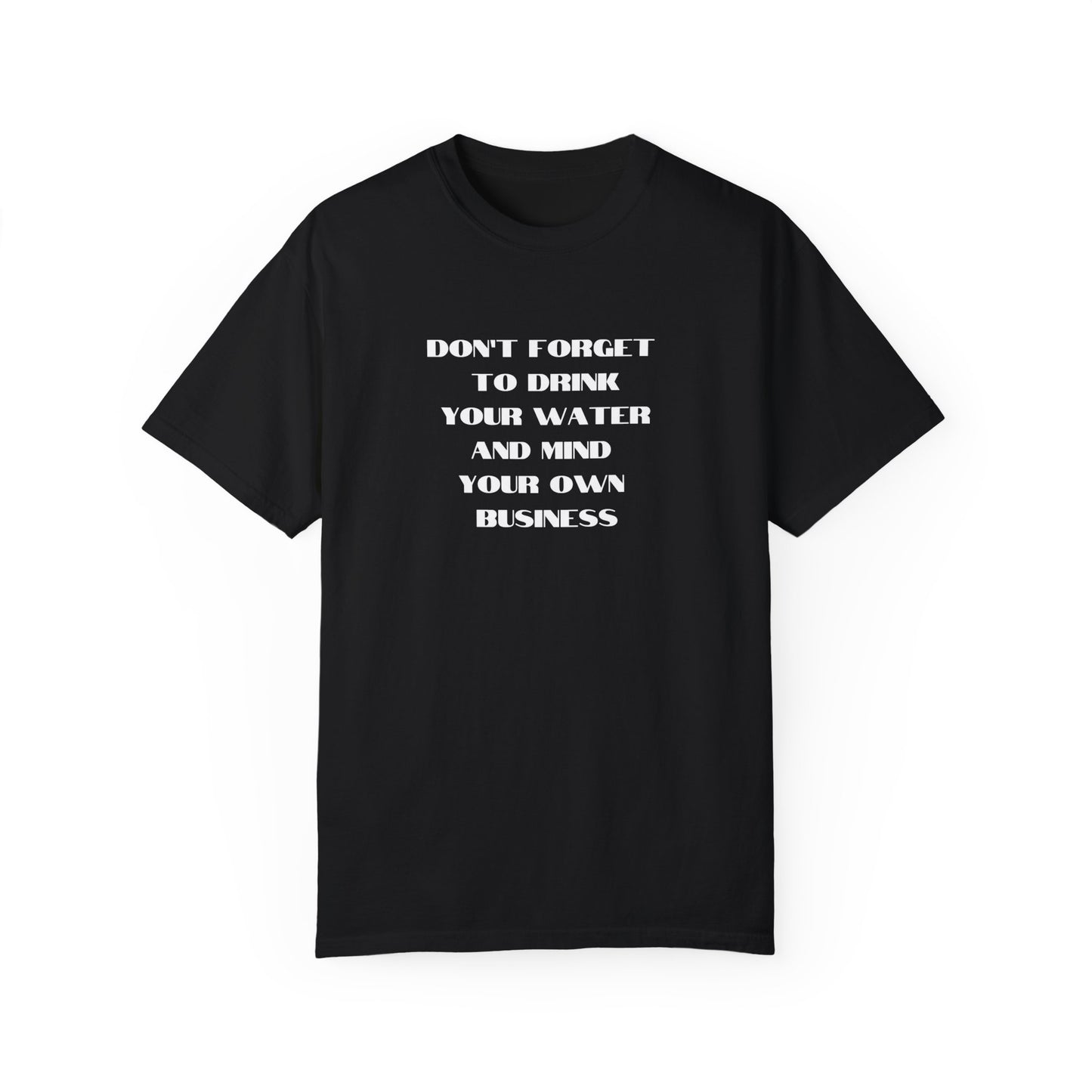 Don't forget to drink your water and mind your own business Unisex Garment-Dyed T-shirt