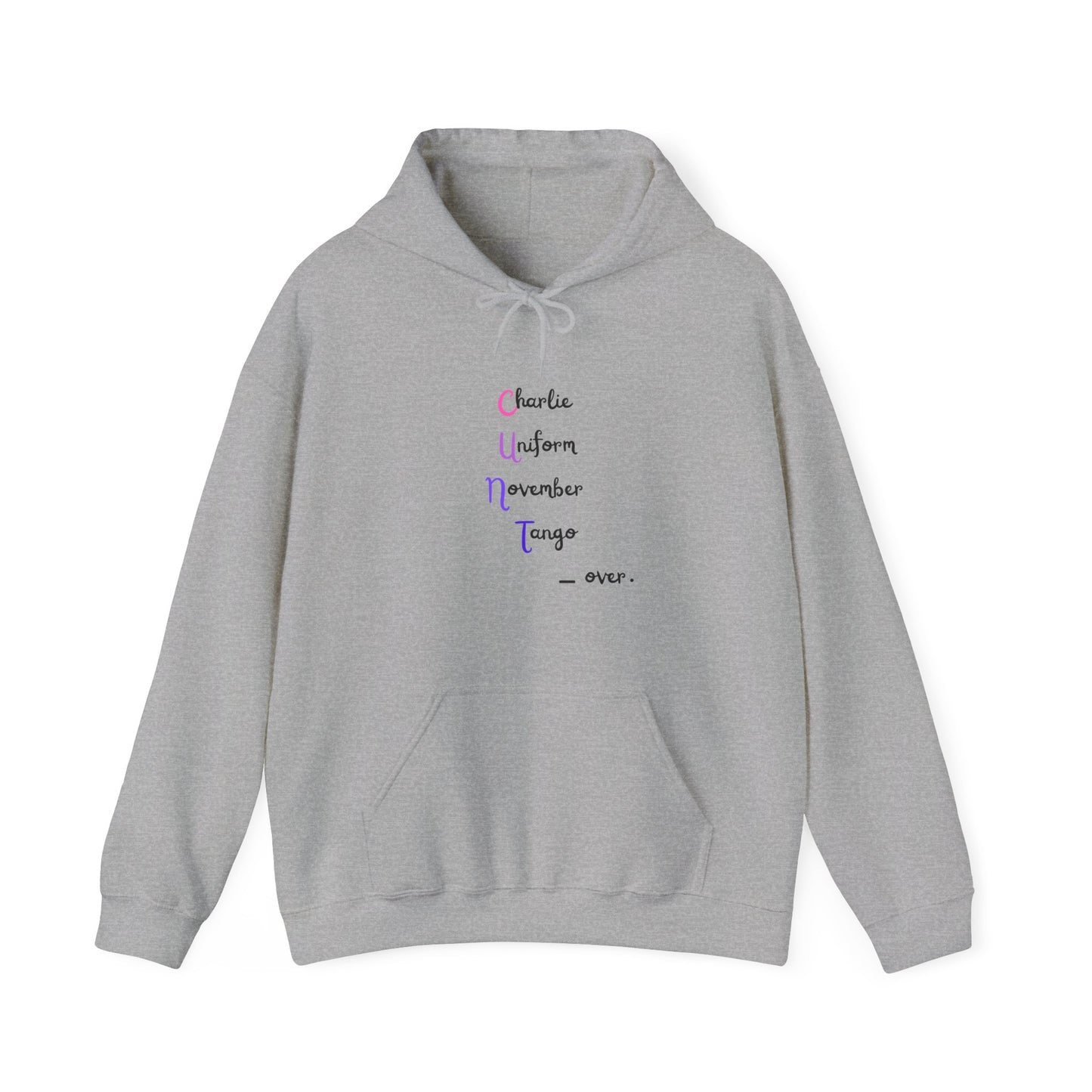 Charlie Uniform November Tango  over. Unisex Heavy Blend™ Hooded Sweatshirt