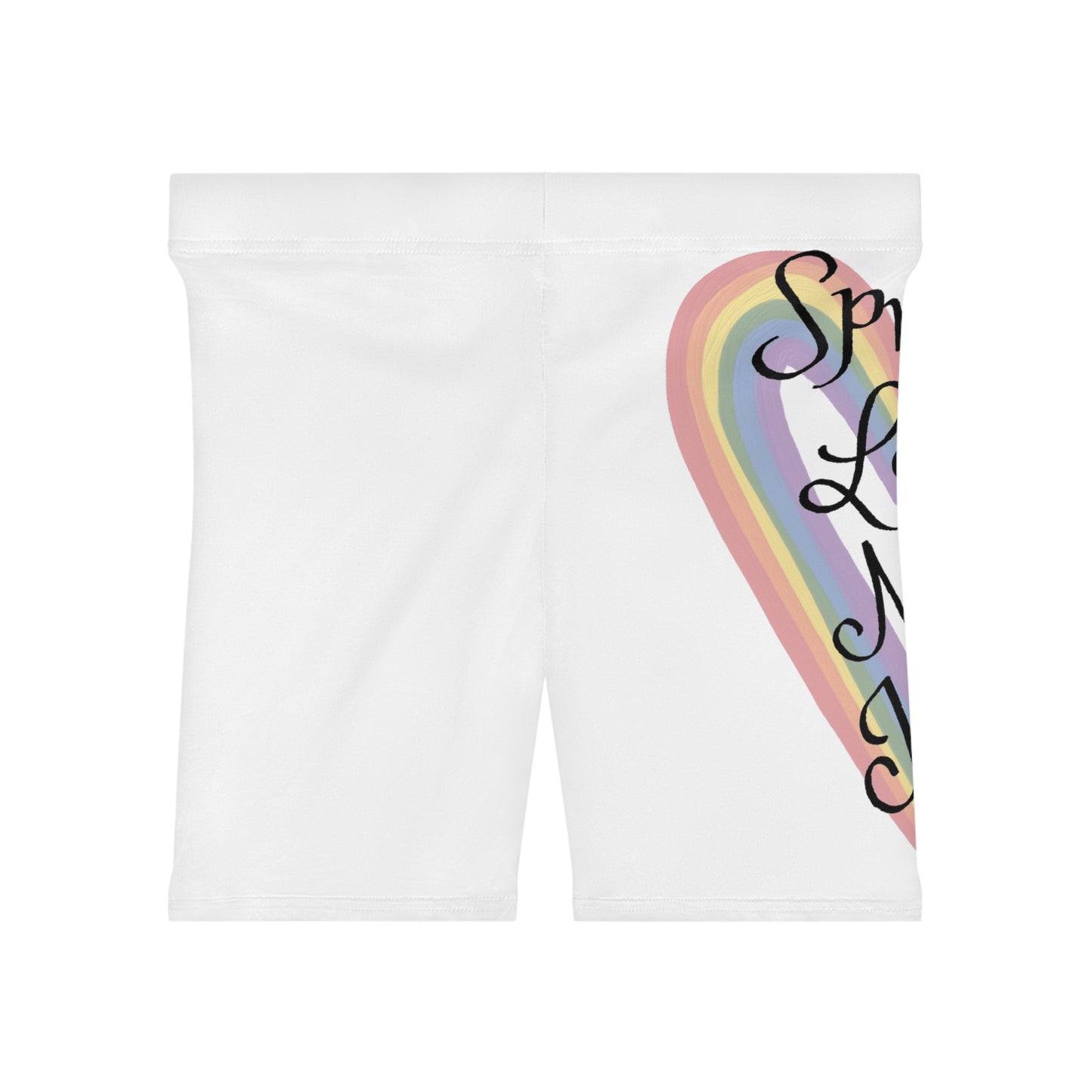 Spread love not hate Women's Biker Shorts (AOP)