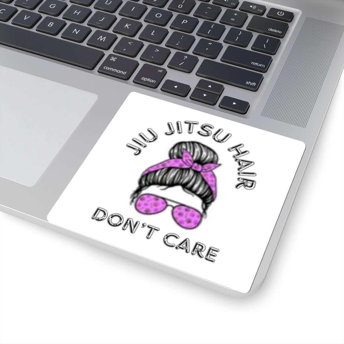 Jiu Jitsu hair don't care Kiss-Cut Stickers