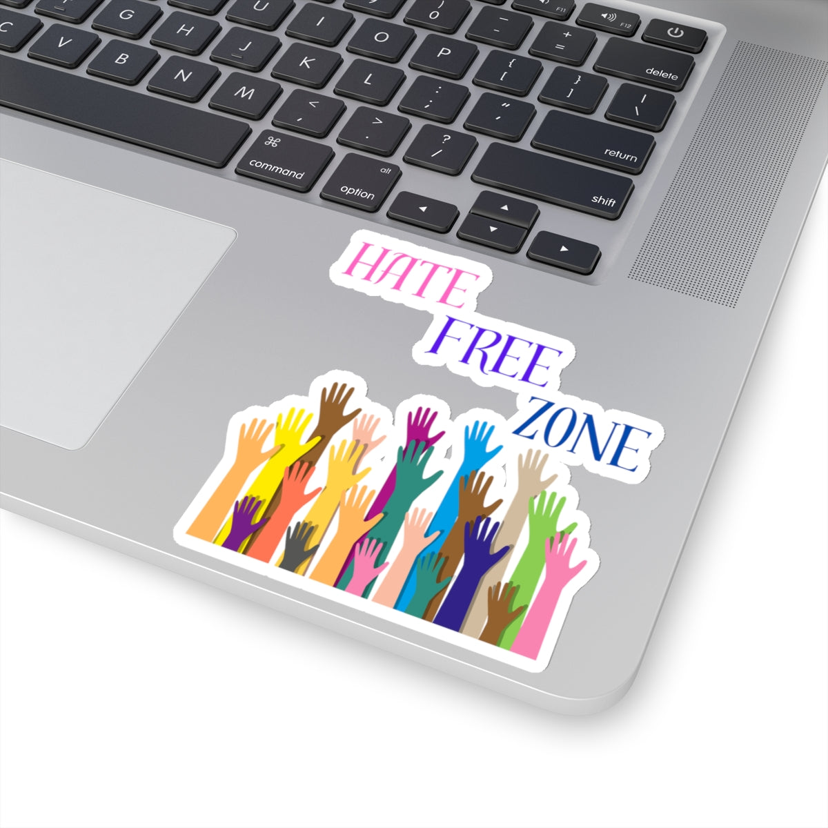 HATE FREE ZONE Kiss-Cut Stickers