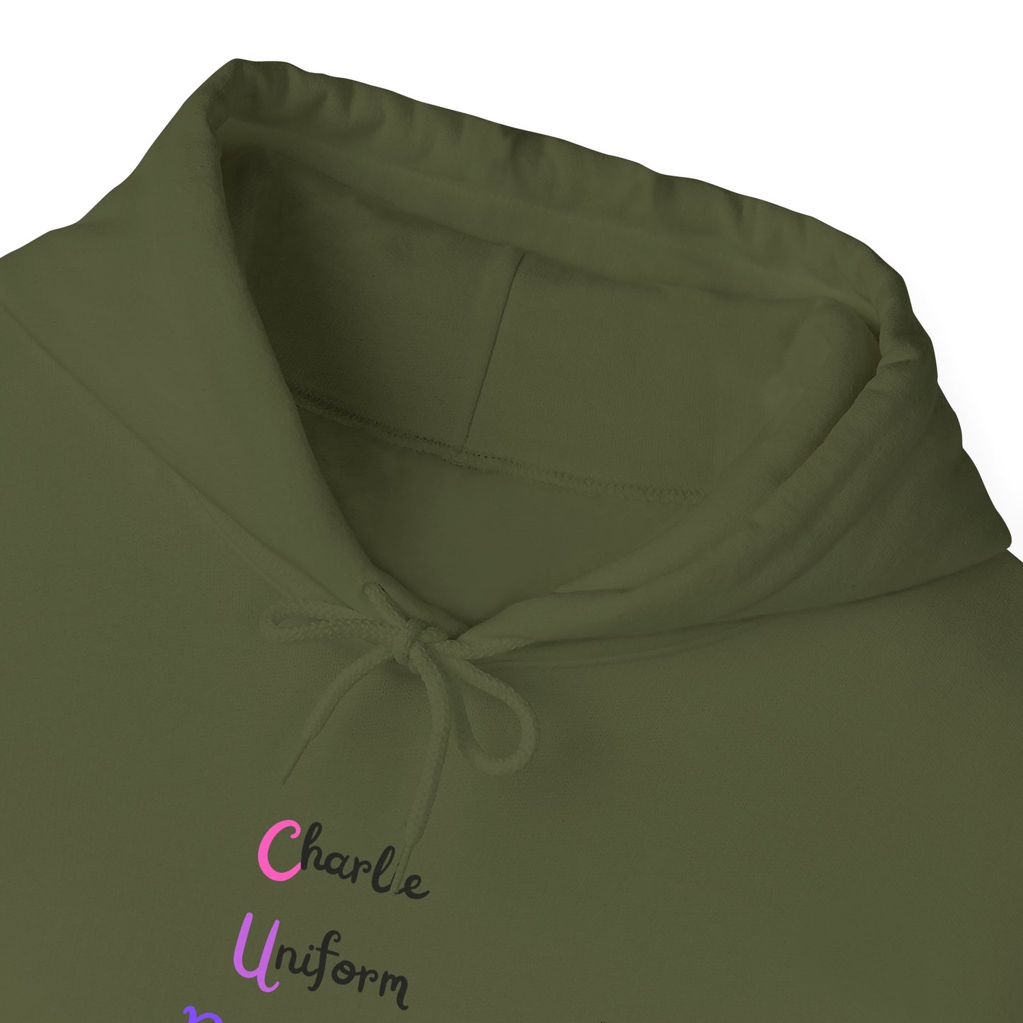 Charlie Uniform November Tango  over. Unisex Heavy Blend™ Hooded Sweatshirt