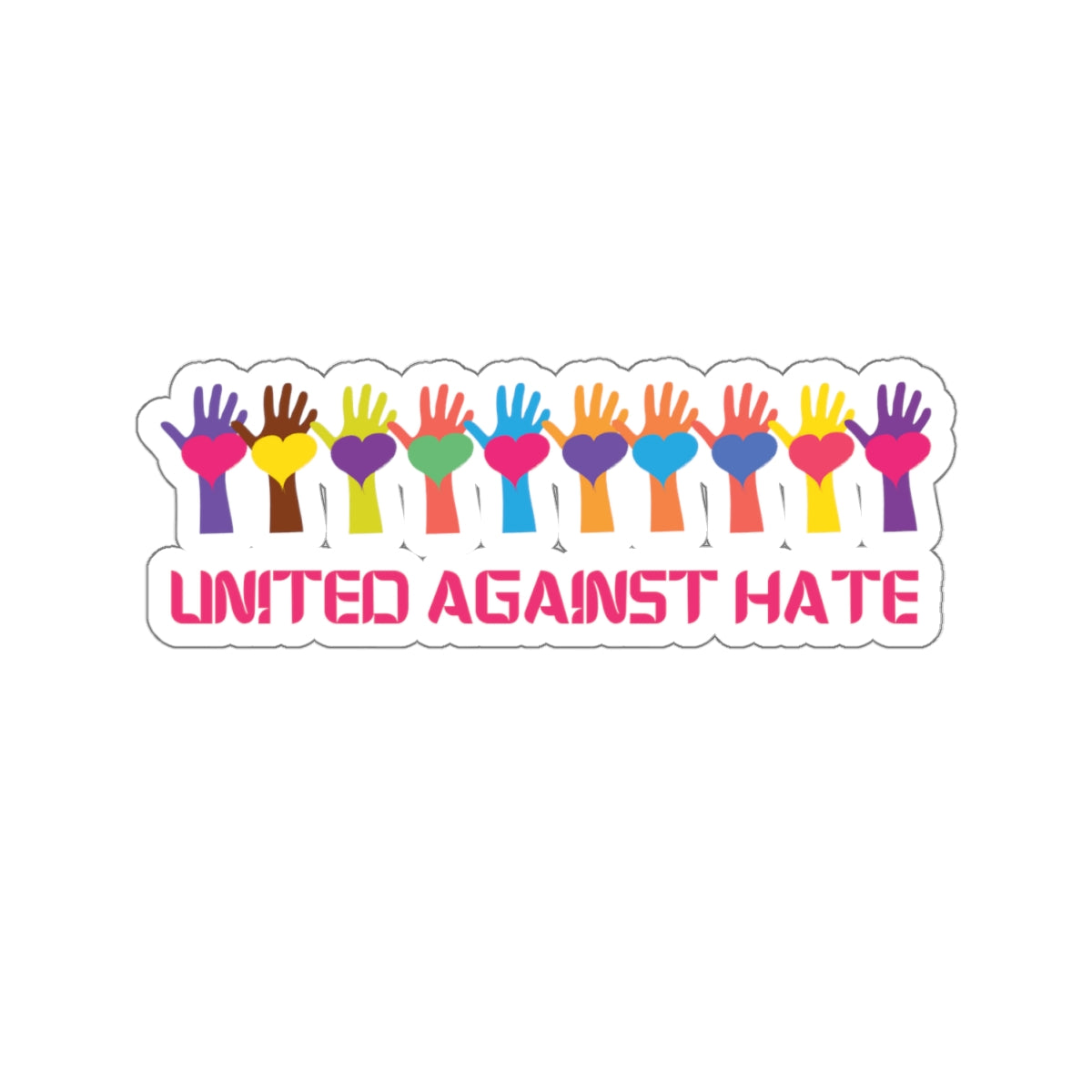 United Against Hate Kiss-Cut Stickers