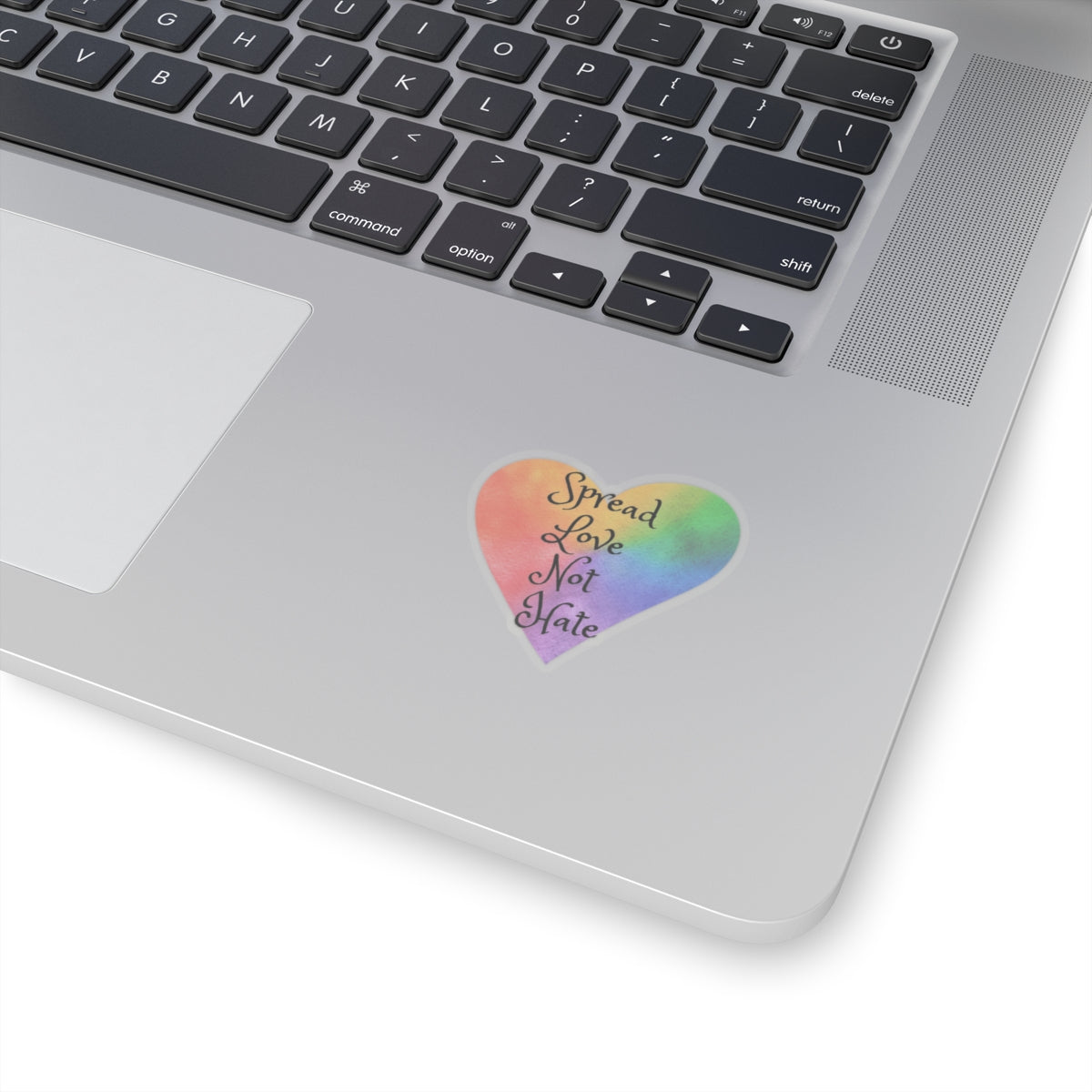 Spread love not hate Kiss-Cut Stickers