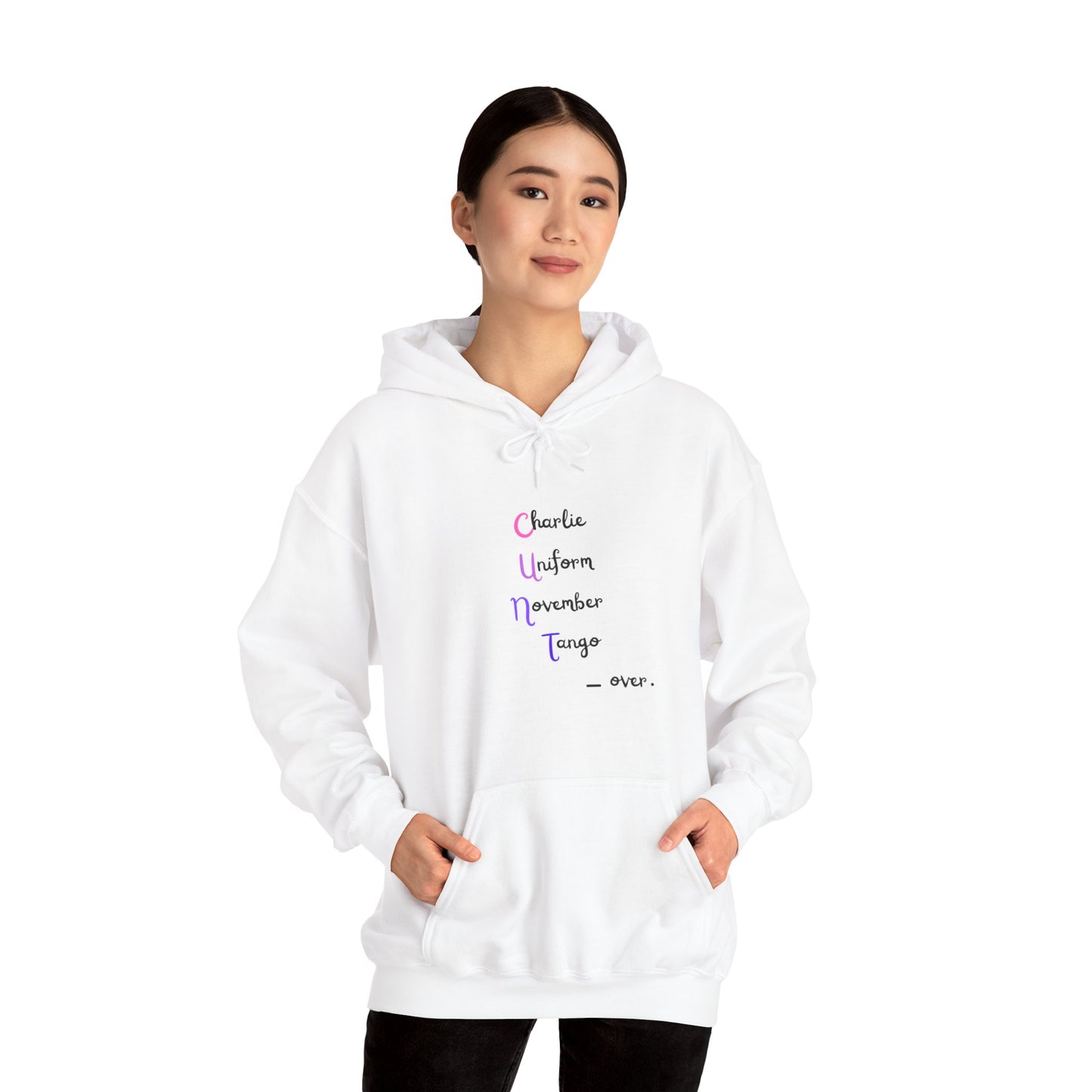 Charlie Uniform November Tango  over. Unisex Heavy Blend™ Hooded Sweatshirt