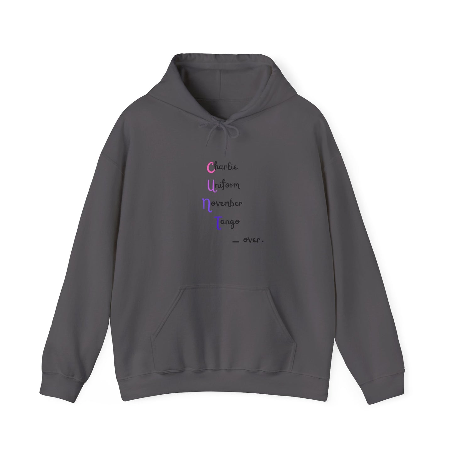 Charlie Uniform November Tango  over. Unisex Heavy Blend™ Hooded Sweatshirt