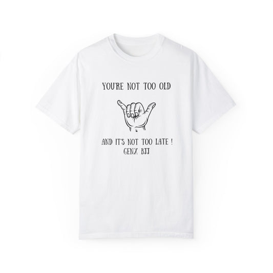 You are not too old and it's not too late jiu jitsu Unisex Garment-Dyed T-shirt