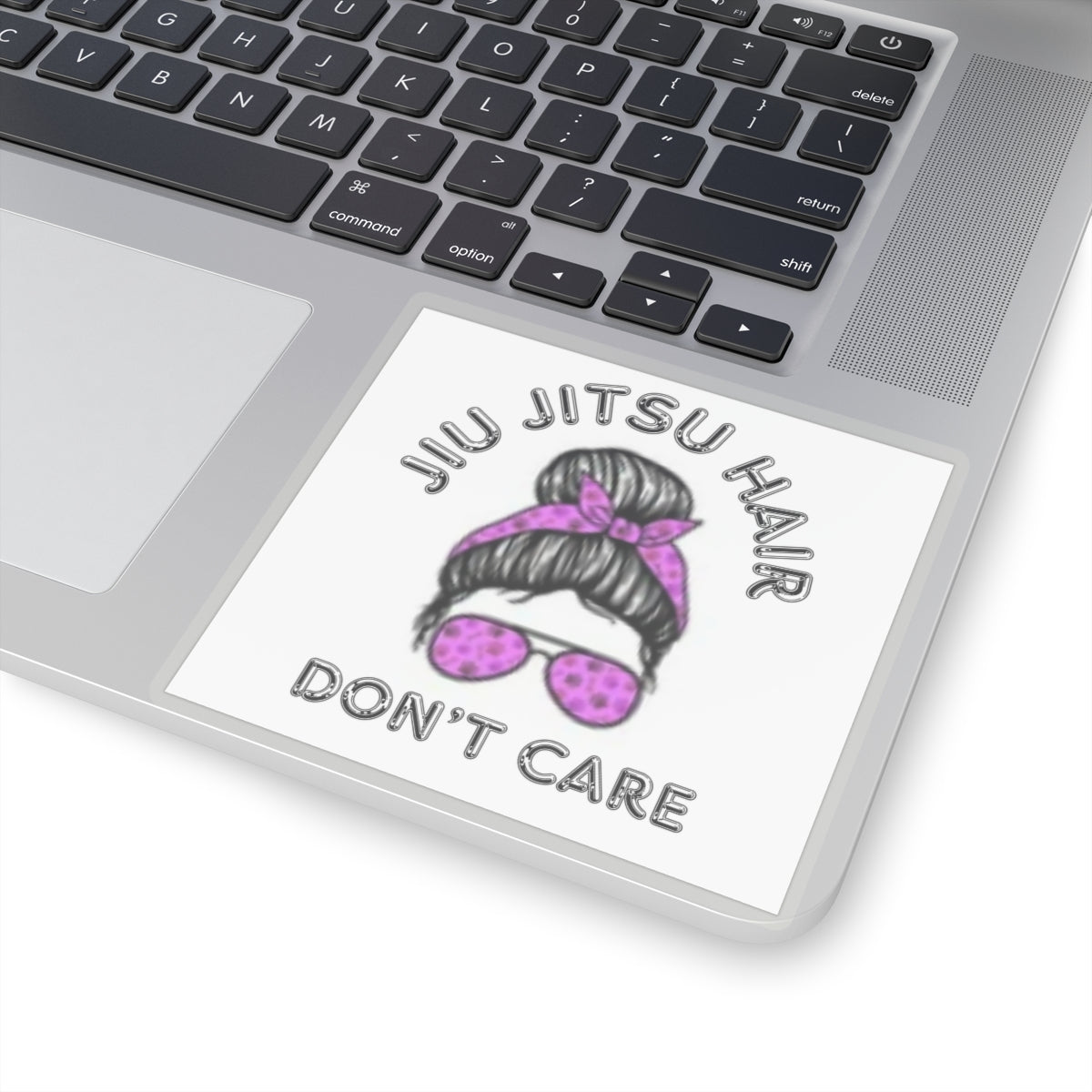 Jiu Jitsu hair don't care Kiss-Cut Stickers