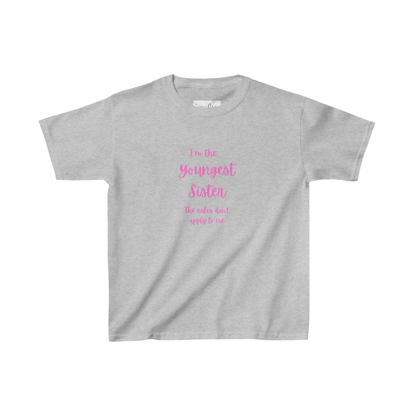 I'm the youngest sister The rules don't apply to me Kids Heavy Cotton™ Tee