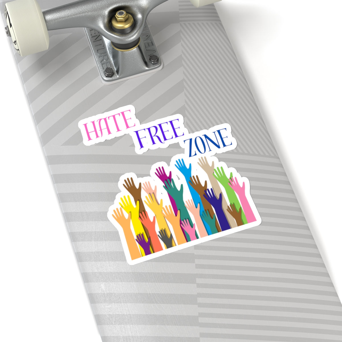 HATE FREE ZONE Kiss-Cut Stickers