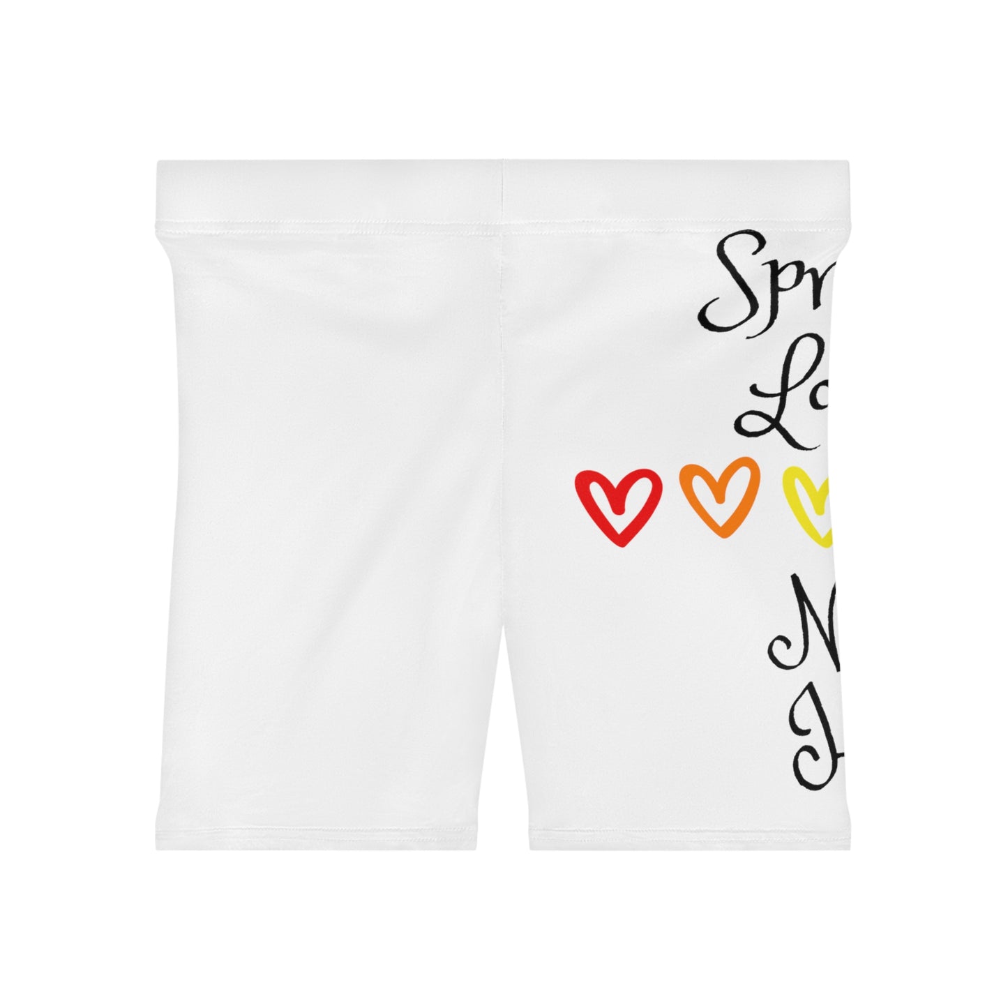 Spread love not hate Women's Biker Shorts (AOP)