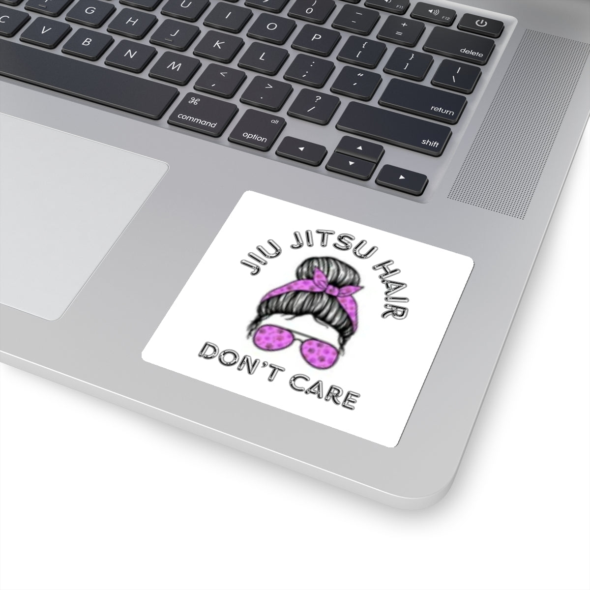 Jiu Jitsu hair don't care Kiss-Cut Stickers