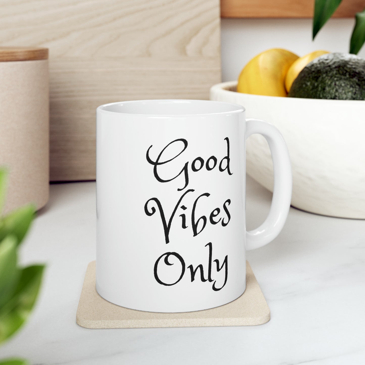 Good Vibes Only Ceramic Mug, 11oz