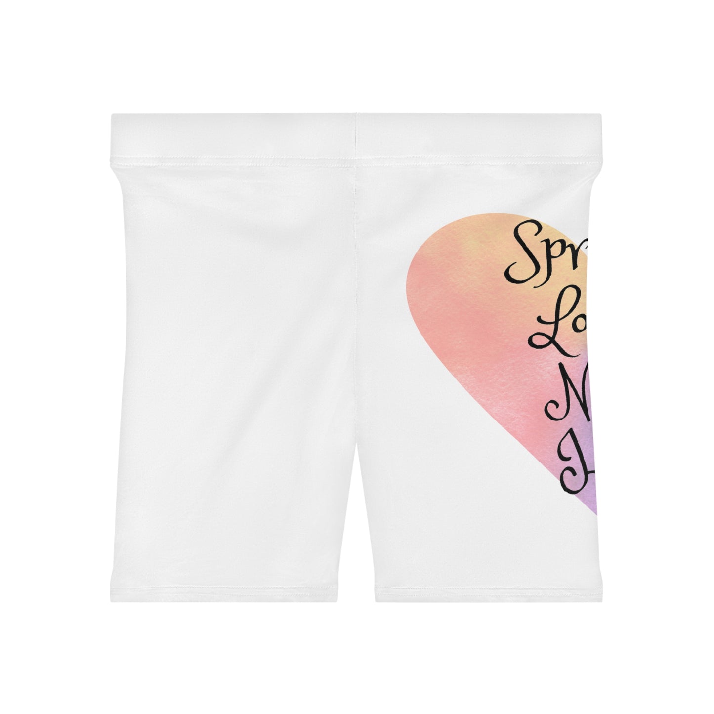 Spread love not hate Women's Biker Shorts (AOP)